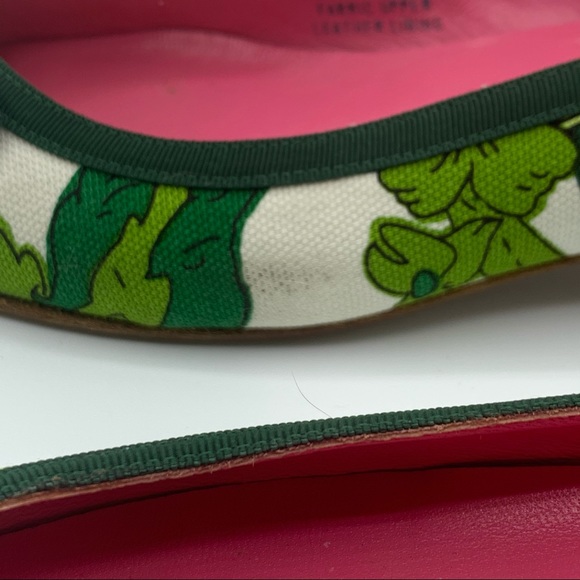 RARE Jcrew green floral Lucy Flats - Picture 8 of 10